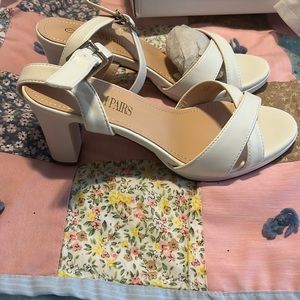 Brand New white heels size 6